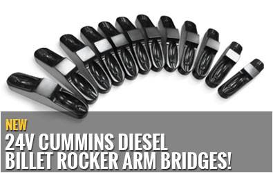 New 24V Cummins Diesel Billet Rocker Arm Bridges!